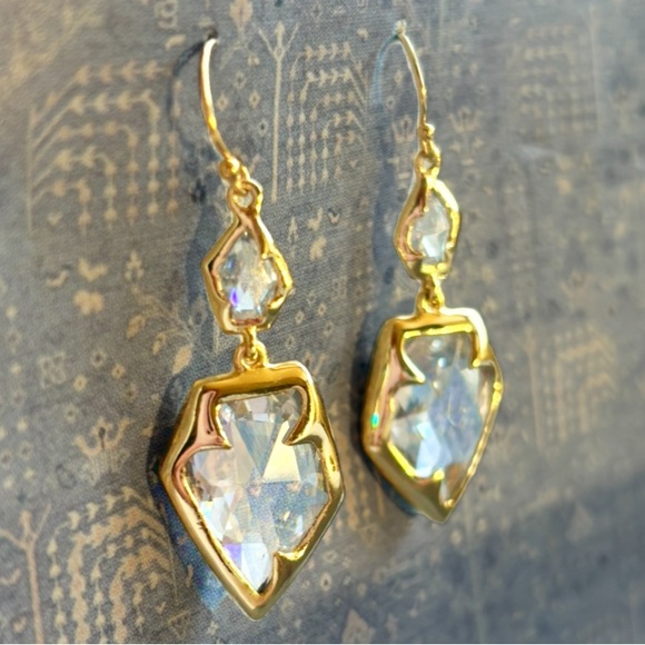 ALEXIS BITTAR • Miss Havisham Rare CZ Double Drop Celestial Pear Earrings - Picture 4 of 4